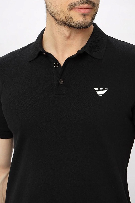 Мужское поло Emporio Armani чёрного цвета