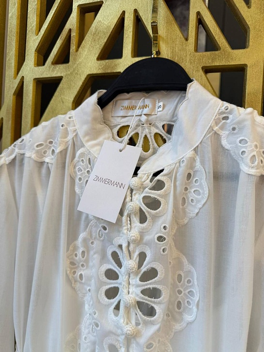 Женское белое платье Zimmermann с кружевами