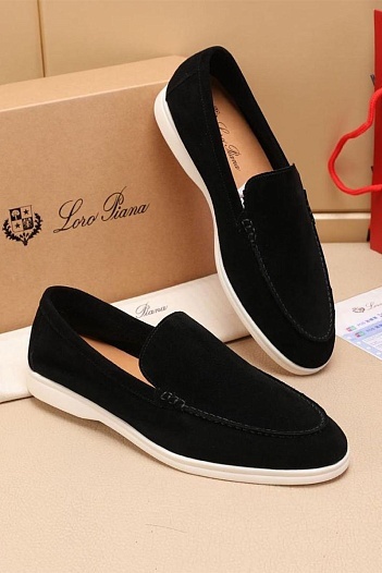 Мужские замшевые лоферы Loro Piana Summer Walk   