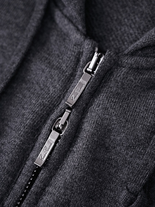 Серая кофта на молнии Loro Piana premium