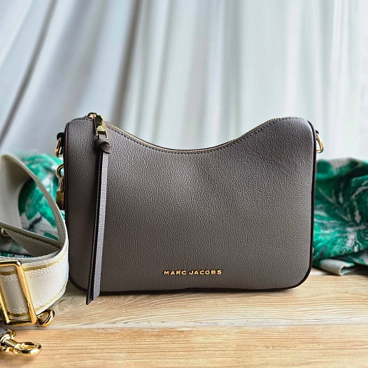Женская кожаная сумка Marc Jacobs Drifter 25x17 см - Grey   