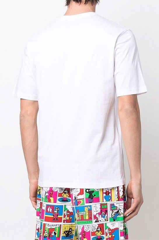 Белая мужская футболка Moschino