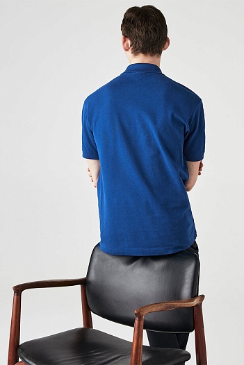 Мужское синее поло Lacoste Classic Fit   