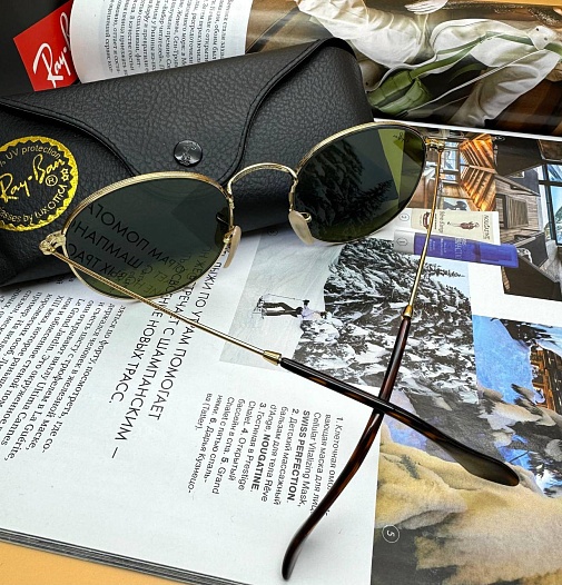 Солнцезащитные очки Ray-Ban Round Metal - Blue Mirrored   