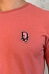 Тёмно-оранжевая мужская футболка Dior embroidered logo