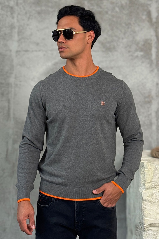 Мужской джемпер Hermes серого цвета