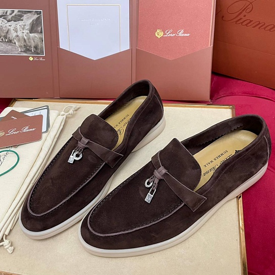 Женские замшевые лоферы Loro Piana Summer Charms Walk premium
