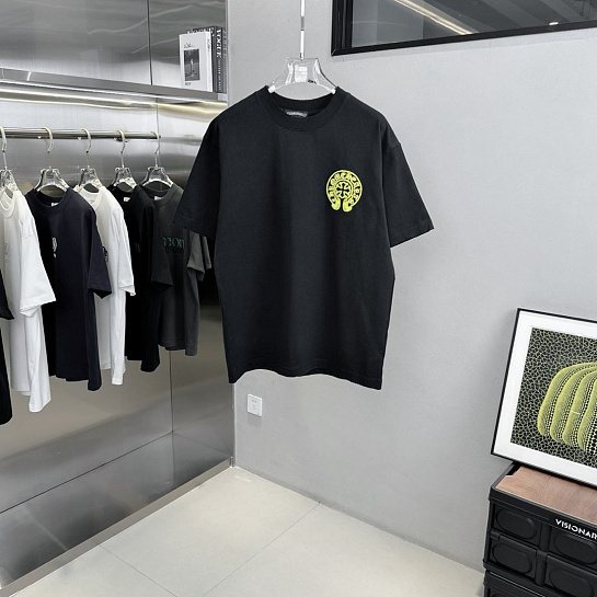 Чёрная оверсайз футболка Chrome Hearts Premium