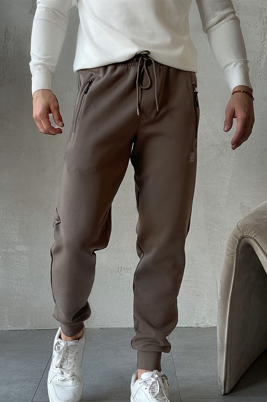 Спортивные штаны Armani Exchange logo-patch - Beige