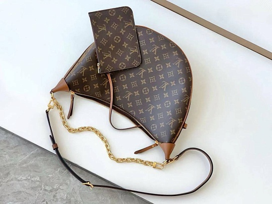 Женская кожаная сумка Louis Vuitton Loop Hobo Premium 38x26x10 см
