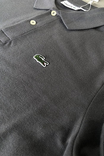 Мужское серое поло Lacoste Classic Fit   