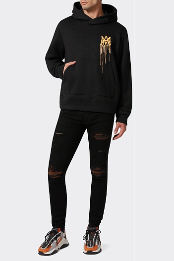 Мужское худи Amiri чёрного цвета logo-print   