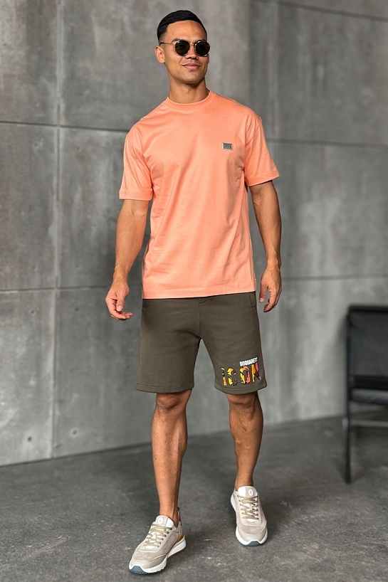 Футболка Dolce & Gabbana logo-plaque - Peach