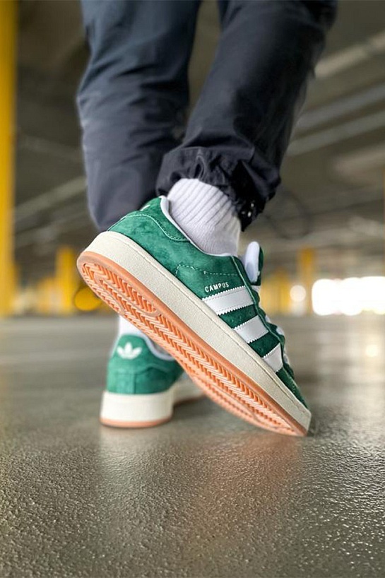 Кроссовки Adidas Campus - Dark Green / White