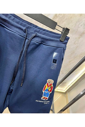 Мужской синий костюм Polo Ralph Lauren logo-embroidered   