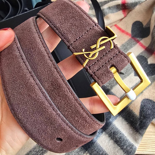 Замшевый ремень Yves Saint Laurent