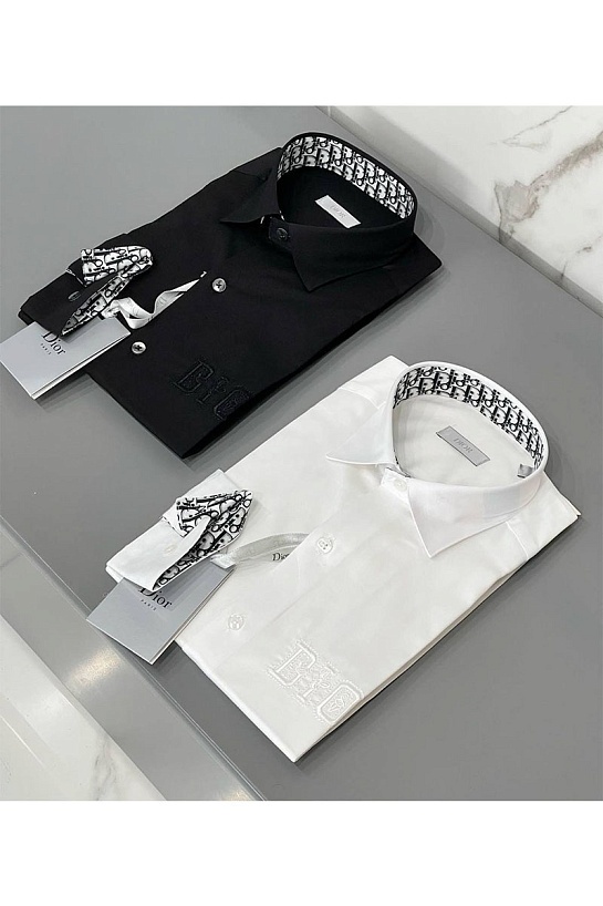 Классическая мужская рубашка Dior белого цвета