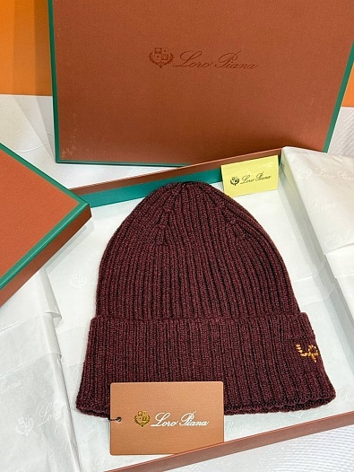 Шапка Loro Piana premium logo-embroidered - Red   