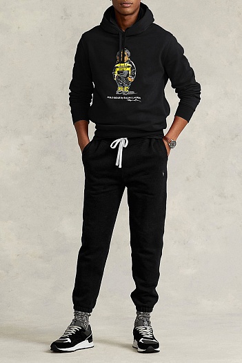 Чёрное мужское худи Polo Ralph Lauren Sport Bear print   