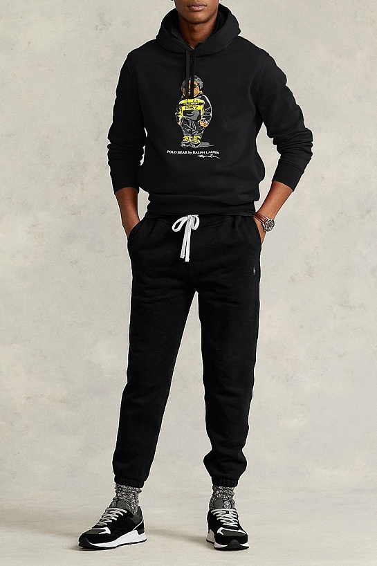 Чёрное мужское худи Polo Ralph Lauren Sport Bear print