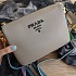 Кожаная сумка Prada 24x16 см - Brown