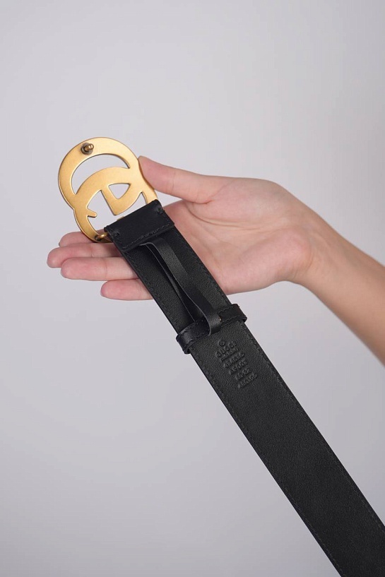 Кожаный ремень Gucci -  ширина 2 / 3 см, длина 80 / 85 см