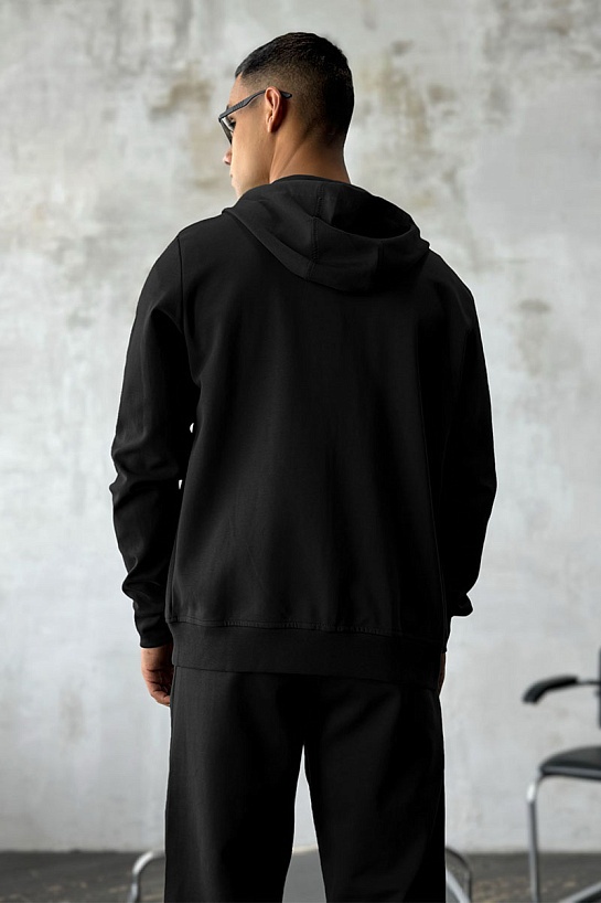 Кофта на молнии Hugo Boss logo-patch - Black