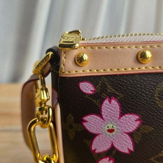 Кожаная сумка Louis Vuitton x Takashi Murakami Pochette 21x12 см