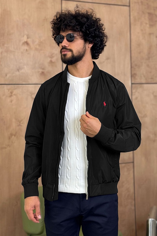 Мужской чёрный бомбер Роlо Ralрh Lаurеn