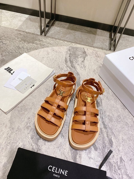Женские сандалии Celine Premium - Brown