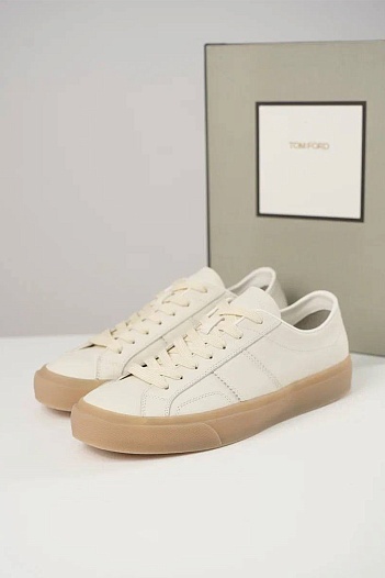 Кожаные кроссовки Tom Ford Cambridge - White   