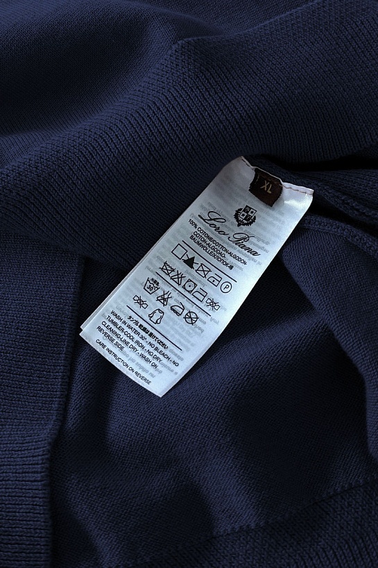 Мужская кофта Loro Piana zip neck - Navy