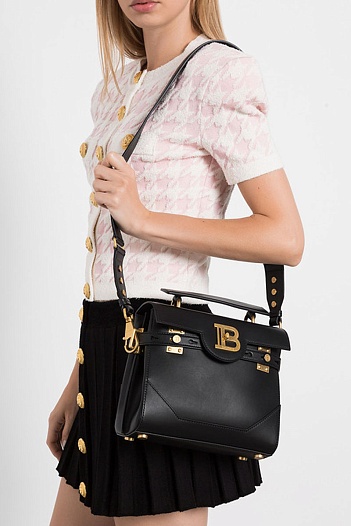 Женская кожаная сумка Balmain B-Buzz 24x21 см (6 расцветок)   
