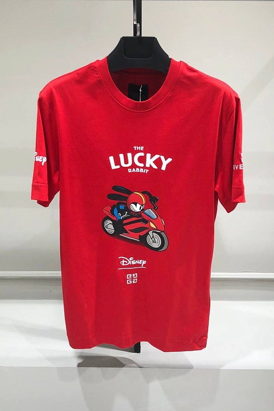 Красная футболка Givenchy x Disney Oswald The Rabbit