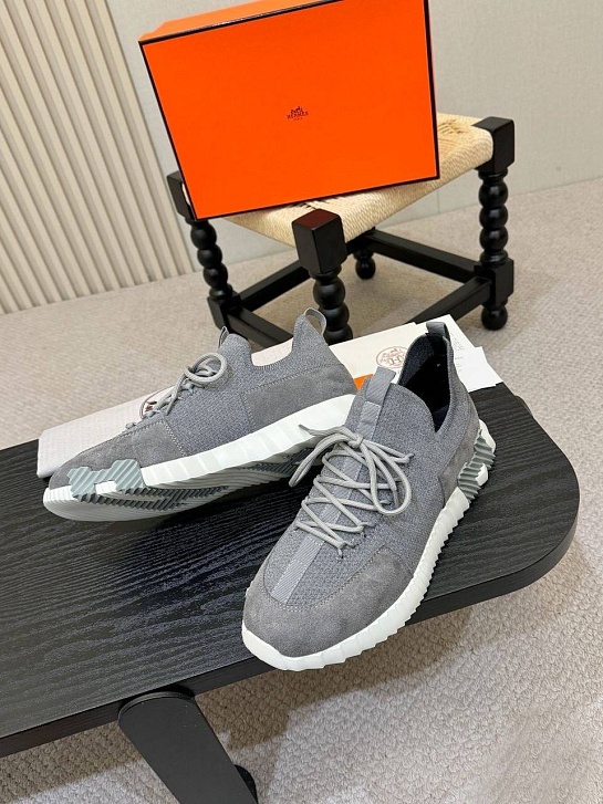 Текстильные кроссовки Hermes lift slip-on