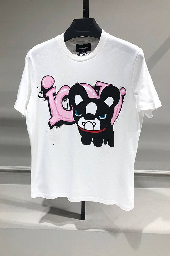 Мужская футболка Dsquared2 "ICON" - White