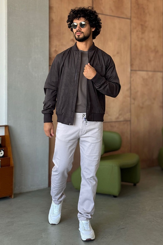 Мужской коричневый бомбер Loro Piana