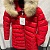 Женская утеплённая парка Moncler красного цвета