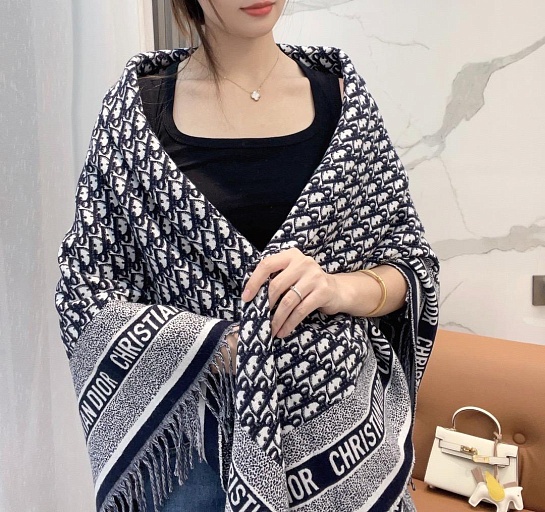 Шарф Dior Oblique Monogram premium 140x140 см