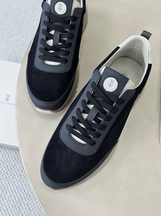 Замшевые кроссовки Brunello Cucinelli Premium - Black