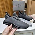 Мужские кожаные кроссовки Prada lace-up - Grey