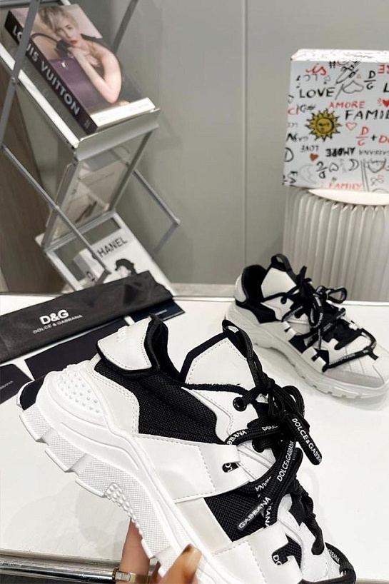 Комбинированные кроссовки Dolce & Gabbana Space - White / Black