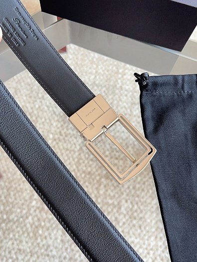 Двусторонний кожаный ремень Zegna premium   