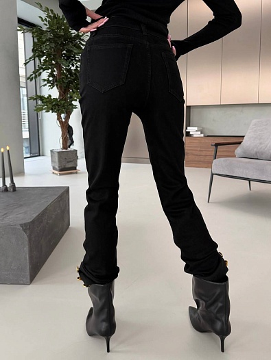 Чёрные женские джинсы Schiaparelli premium   