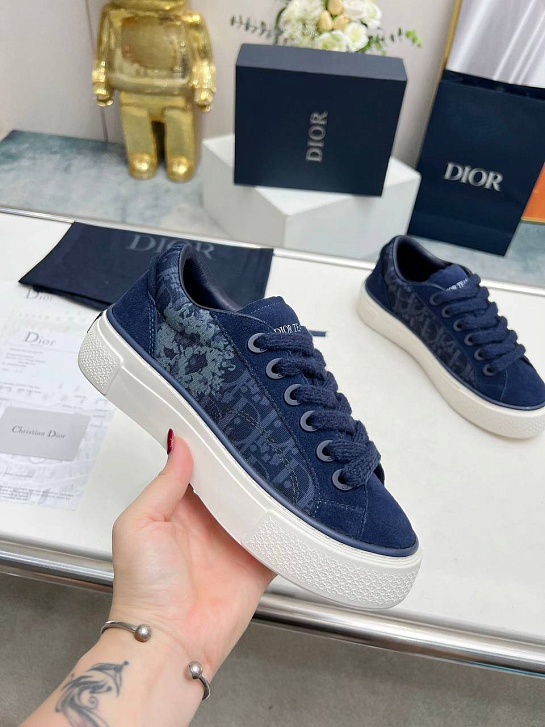 Женские комбинированные кроссовки Dior - Navy
