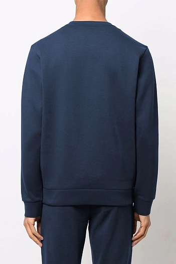 Тёмно-синий мужской свитшот Hugo Boss logo-print   