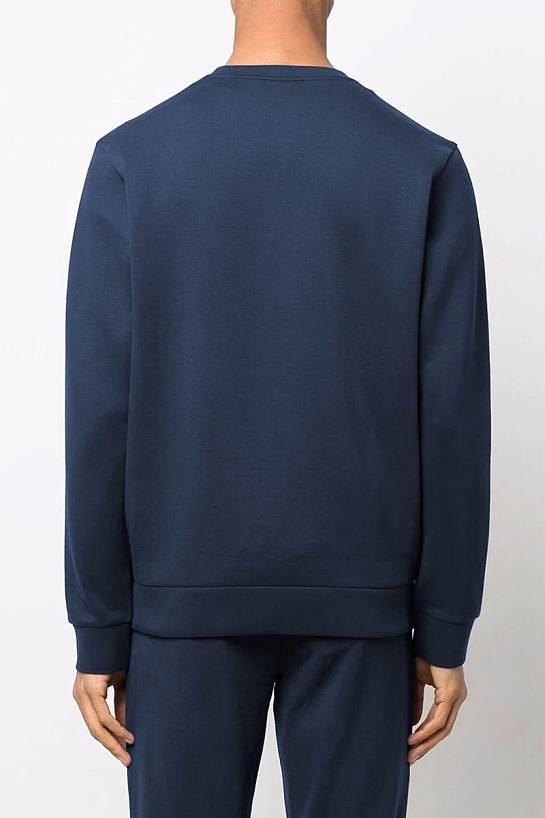 Тёмно-синий мужской свитшот Hugo Boss logo-print