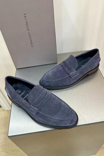 Мужские замшевые лоферы Brunello Cucinelli   