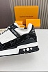 Кожаные кроссовки Louis Vuitton Trainer Monogram - White / Black