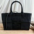 Замшевая сумка-тоут Bottega Veneta Arco Medium 36x25 см - Black